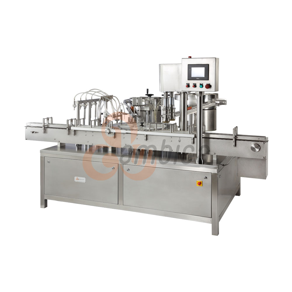 Automatic Multi-Axis Servo Driven Filling, Plugging and Capping Machine for Eye and Ear Drops Containers 